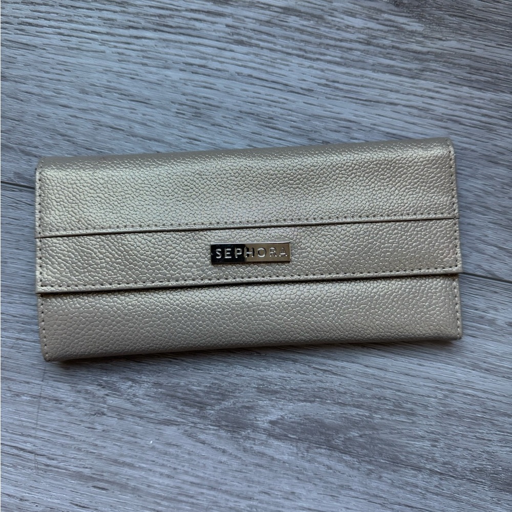 Sephora Metallic Gold makeup brush case